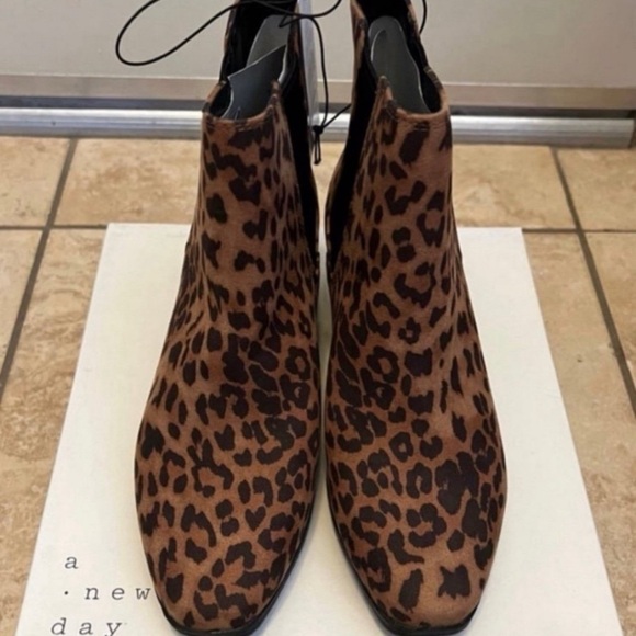 a new day Shoes - A New Day Women's Leopard Print Ankle Boots